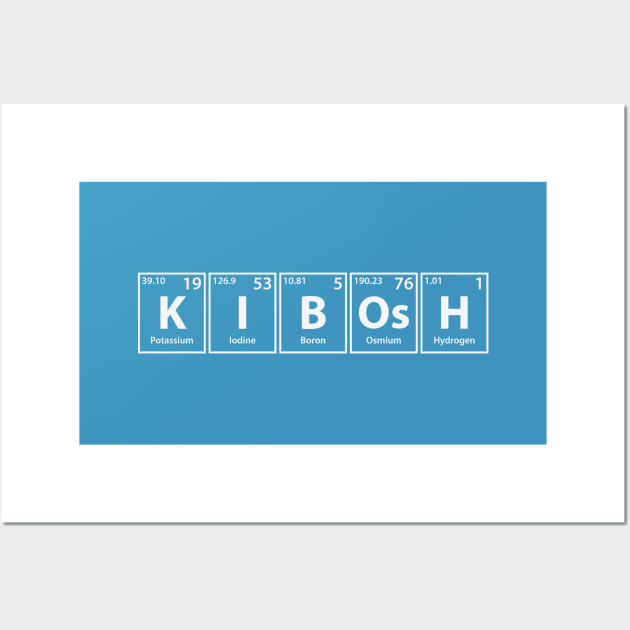 Kibosh (K-I-B-Os-H) Periodic Elements Spelling Wall Art by cerebrands